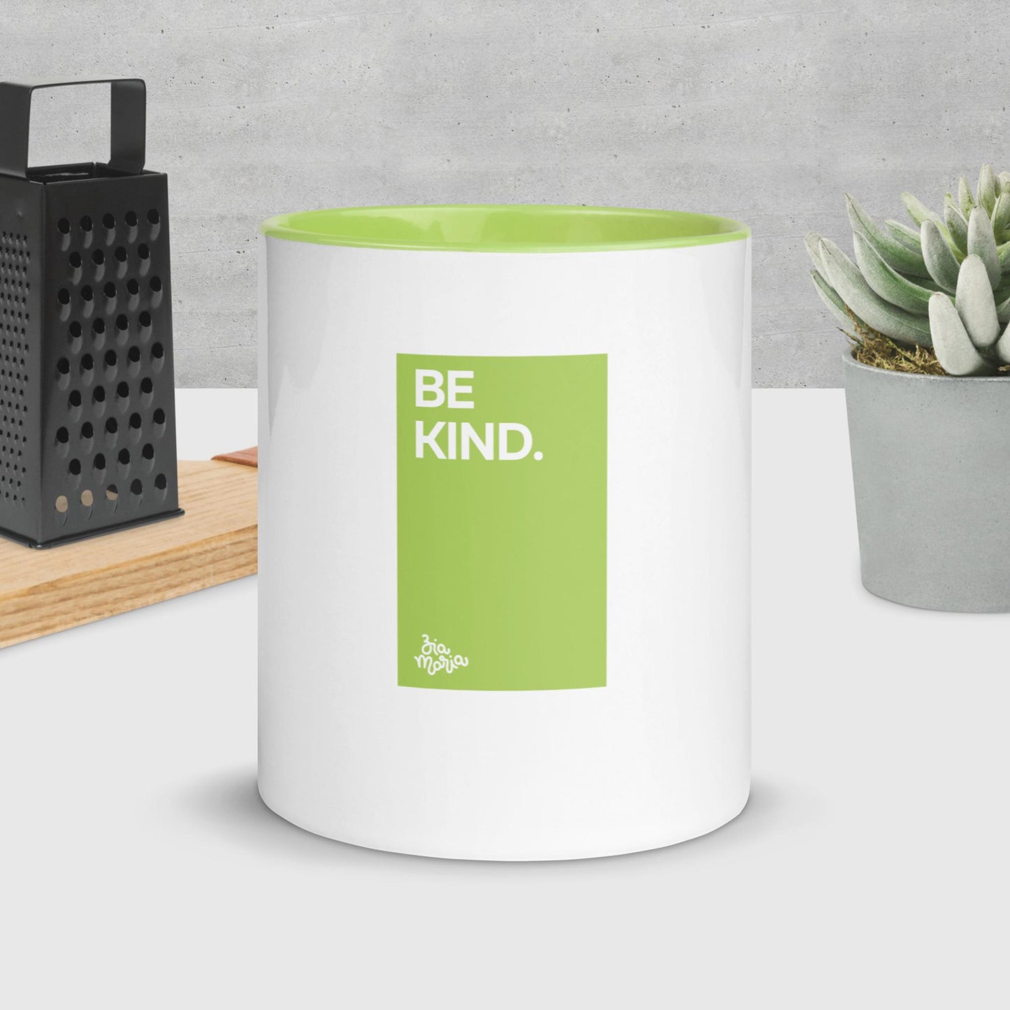 Be Kind - Ceramic Mug - Light Green